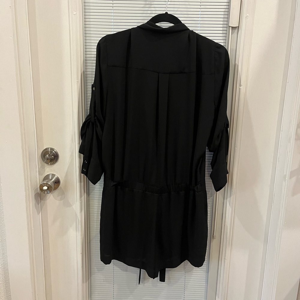 Bcbgmaxazria Black Button-Down Romper - image 3